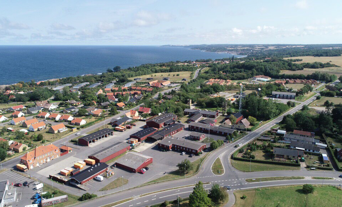 Beredskabsstyrelsen Bornholm fotograferet fra luften.